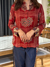 Modal Satin Ajrakh Maldhari Heritage Shirt